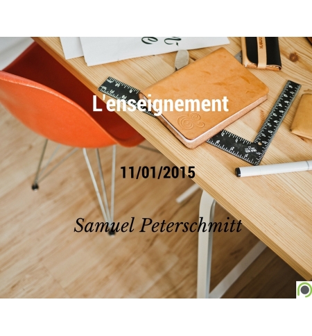 L'enseignement - Samuel Peterschmitt L'enseignement - Samuel Peterschmitt