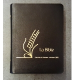Bible Semeur Luxe - Couverture cuir vachette authentique souple noire