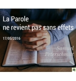 La Parole ne revient pas sans effets - Samuel Peterschmitt MP3