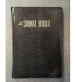 Bible Esaïe souple similicuir Lézard Noir -Tranche Or