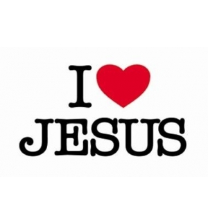 Autocollant - I love Jésus