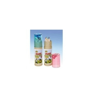Etui 12 crayons de couleur avec taille crayon
