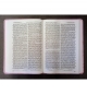 Bible souple similicuir Rose Arabesques, tranche blanche