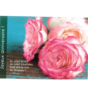 Carte "Anniversaire" avec verset
