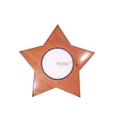Support étoile en bois avec bougie Noel 