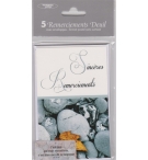 Cartes Condoléances Remerciements (paquet de 5 cartes)