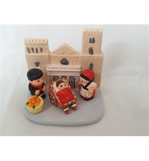 Crêche du monde - SICILE / Monreale 7x9 cm