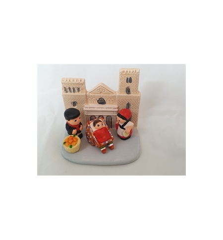 Crêche du monde - SICILE / Monreale 7x9 cm