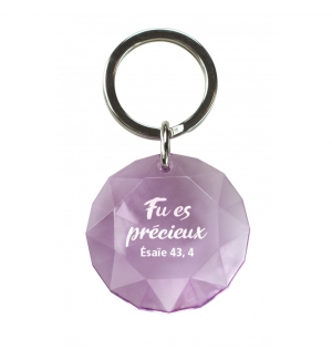 Porte-clé diamant "Tu es précieux"