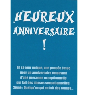 Carte Anniversaire