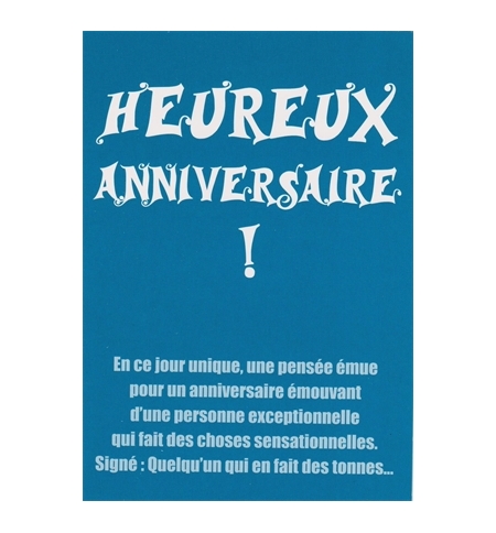 Carte Anniversaire