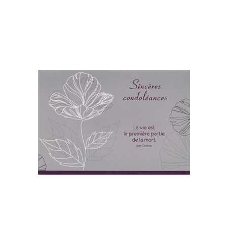 Carte Condoléances