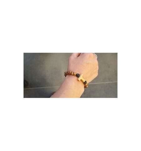 Bracelet élastique bois d'olivier Bracelet élastique bois d'olivier