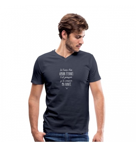 T-shirt manches courtes hommes "Je t'aime d'un amour éternel" Marine T-shirt manches courtes hommes "Je t'aime d'un amour éternel" Marine