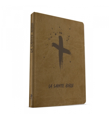 Bible souple beige motif croix Louis Segond Esaie 55