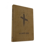 Bible souple beige motif croix Louis Segond Esaie 55