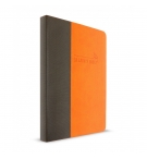 Bible confort souple duo Orange/Gris, avec fermeture éclair Esaie 55