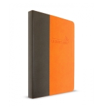 Bible confort souple duo Orange/Gris, avec fermeture éclair Esaie 55