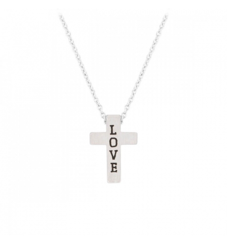 Collier avec pendentif croix "Love"
