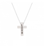 Collier avec pendentif croix "Love"