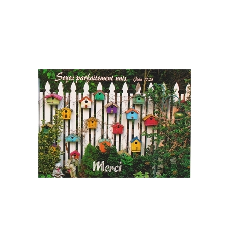 Carte "Merci" avec verset