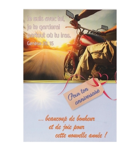 Carte "Anniversaire" avec verset