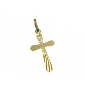 Pendentif croix rayons Plaqué Or 3µm - Argent 925% - 20mm