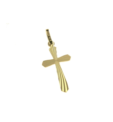 Pendentif croix rayons Plaqué Or 3µm - Argent 925% - 20mm