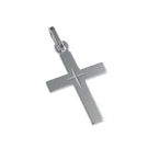 Croix lisse - Argent 925% rhodié - 20mm