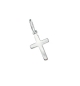  Croix lisse - Argent 925% rhodié - 10mm