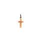 Croix ICTUS sur cordon - bois d'olivier/bleu - 3cm