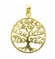 Médaille Arbre de Vie - Argent 925% 3µm Plaqué Or