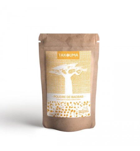 Poudre de pulpe de fruits de baobab 100g Poudre de pulpe de fruits de baobab 100g