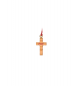 Croix ICTUS sur cordon - bois d'olivier/rouge - 3cm