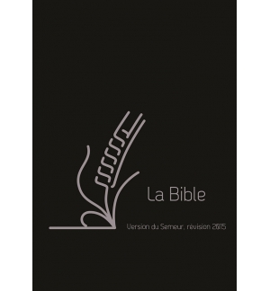 Bible du Semeur 2015, cuir, avec zip Couverture souple cuir vachette authentique