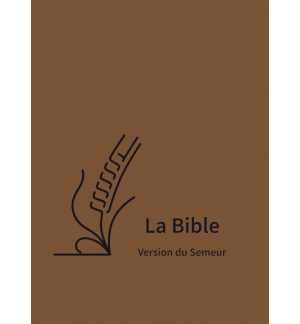 Bible, Version du Semeur 2015, textile souple marron, tranche blanche 