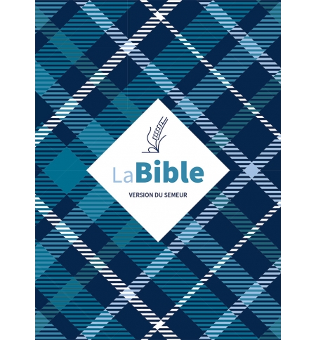 Bible, Version du Semeur 2015, textile souple tissu carreaux, tranche blanche