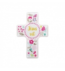 Magnet décoratif Croix "Jésus vit"
