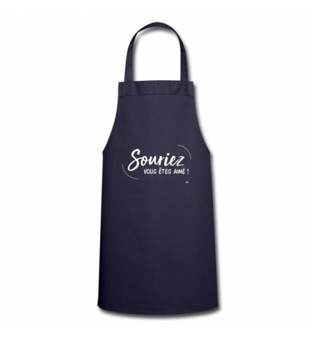Tablier de cuisine - Souriez, vous êtes aimé ! 