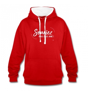 Sweat-shirt contraste - Souriez, vous êtes aimé ! 