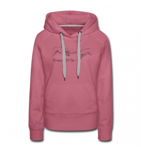Sweat-shirt FEMME à capuche  - Reconnecte-toi ! 