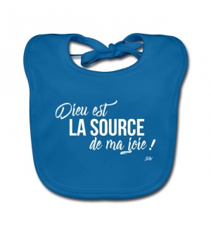 Bavoir Bébé -Dieu est la source de ma joie !
