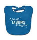 Bavoir Bébé -Dieu est la source de ma joie !