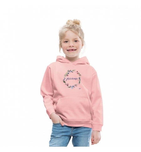 Sweat-shirt ENFANT à capuche  - Précieuse !