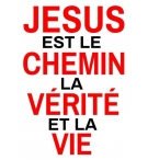 Autocollant Jésus est le chemin, la vérité et la vie 10 cm