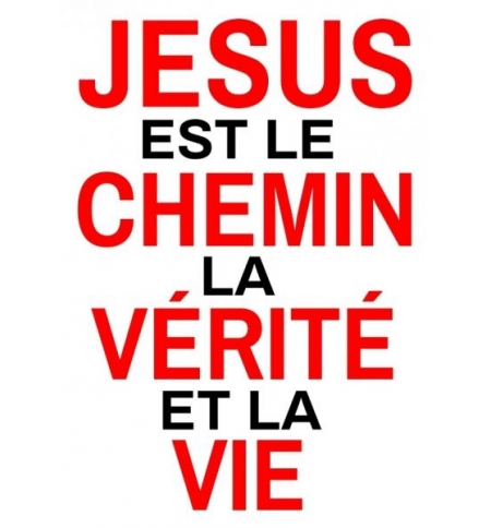 Autocollant Jésus est le chemin, la vérité et la vie 10 cm