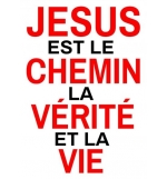 Autocollant Jésus est le chemin, la vérité et la vie 10 cm