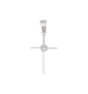 Pendentif croix filigrane argent et cristal Zirconium
