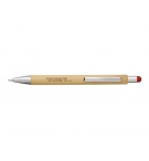 Stylo à bille tactile en bambou gravé avec texte