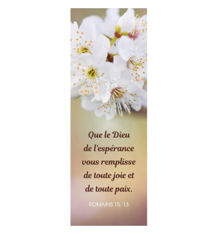 Signet Fleurs blanches sur fond flou